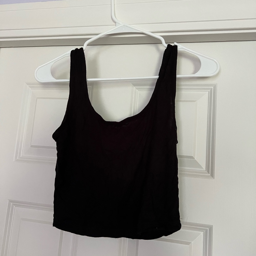 SHEIN Black Scoop-Neck Tank Top